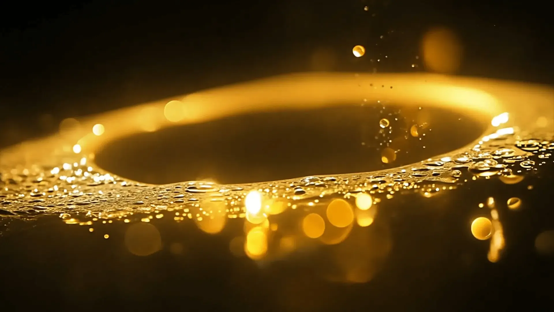 Golden Liquid Ripple Logo Animation for Overlay